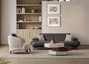 Atelier Del Sofa Bonjo Walnut - Anthracite Sofá de 3 Plazas